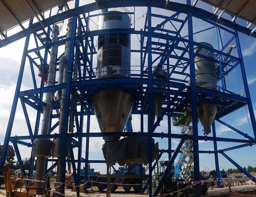 Waiū Dairy: una planta procesadora de campo verde situada en la parte oriental de Bay of Plenty, Isla Norte, Nueva Zelanda